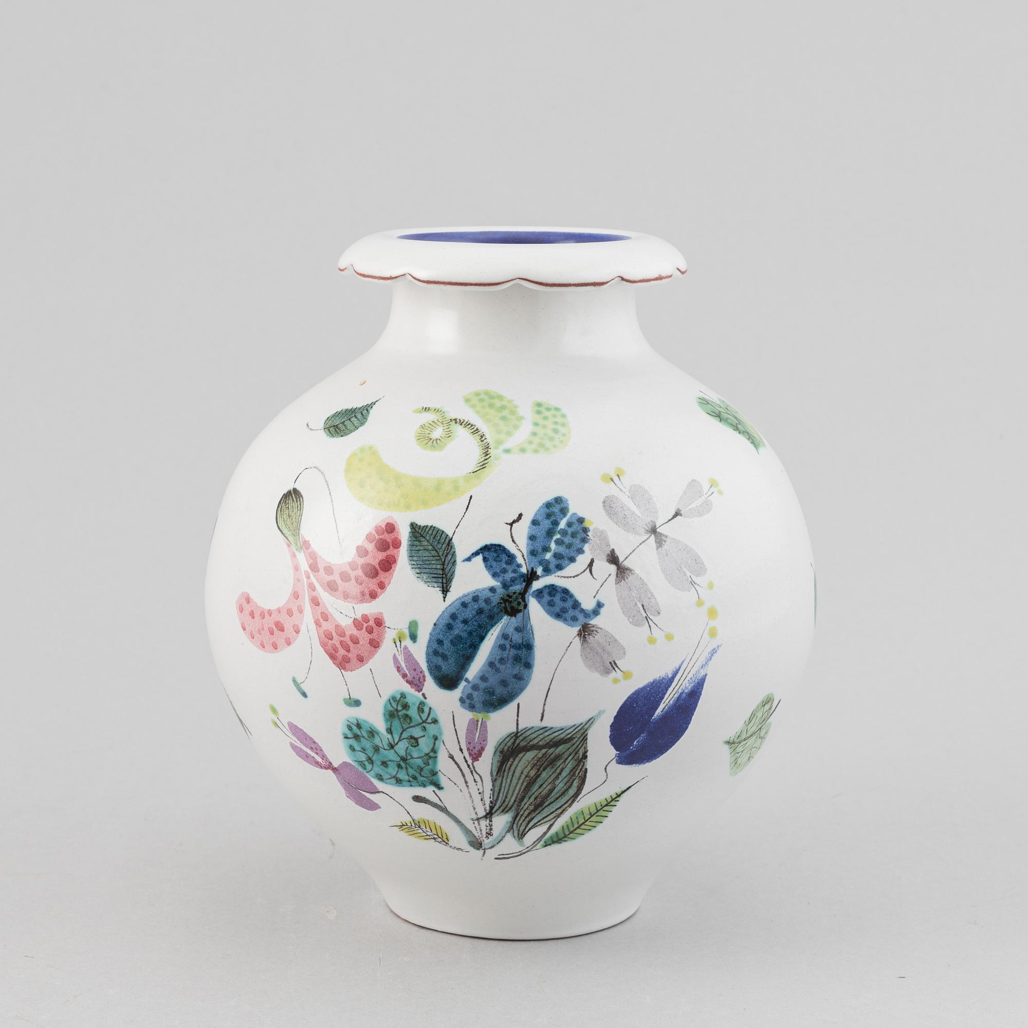 Stig Lindberg, a set of four faience pieces, Gustavsberg Studio, Sweden.