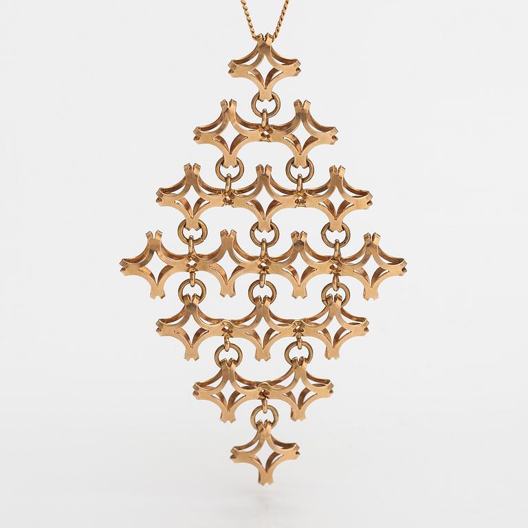 Elis Kauppi, Kaulakoru, 14K kultaa. Kupittaan kulta, Turku.