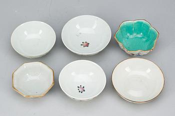 PARTI PORSLIN, 7 delar, Kina 1800-tal.