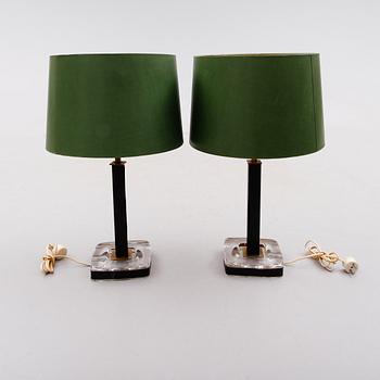 BORDSLAMPOR, 1 par, 1900-talets andra hälft.