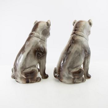 Figurines a pair 20th century porcelain.