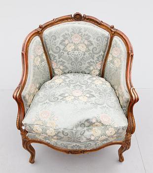 FÅTÖLJ, rokokostil, 1900-talets mitt.