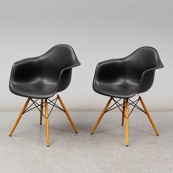 CHARLES & RAY EAMES, a pair of 'DAW' armchairs, Vitra, 2017.