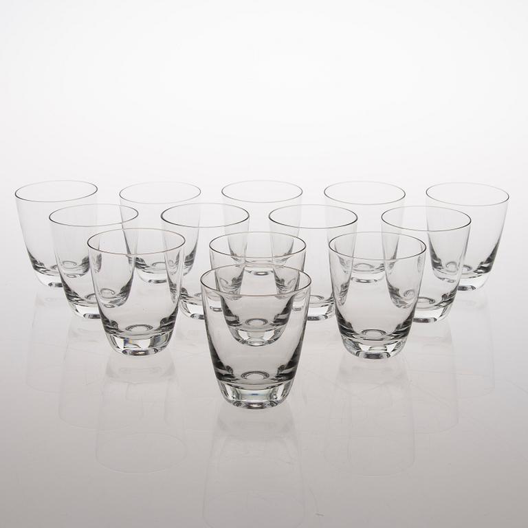 A 114-piece 'GN 46' glassware set for Nuutajärvi Notsjö, Finland. In production 1949-1969.