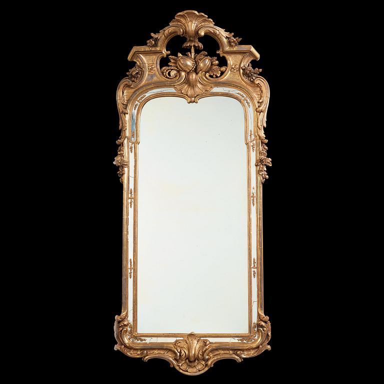 A Swedish Rococo 1760's mirror century mirror.