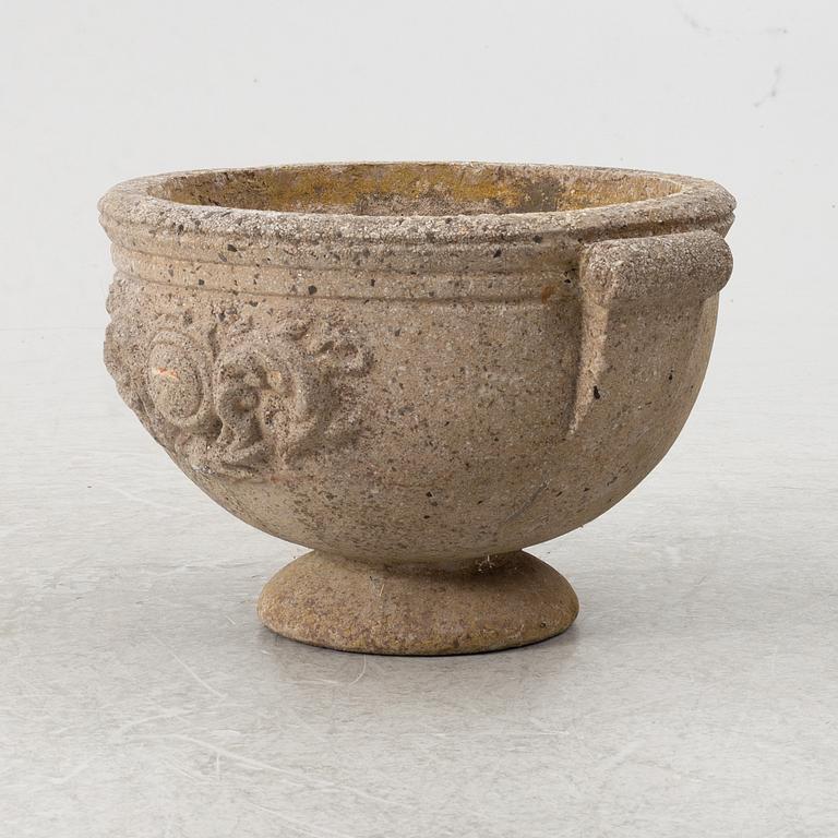 Garden urn, concrete, circa mid-20th century.