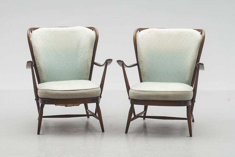 KARMSTOLAR, ett par, Lucian Ercolani, Ercol, 1900-talets andra hälft.