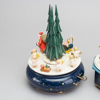 2 pcs of music boxes, Germany, late 20th century,