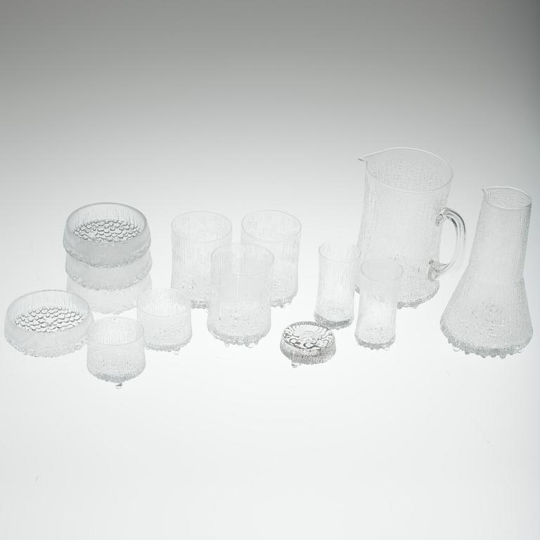 PARTI GLAS, 14 delar, "Ultima Thule" design Tapio Wirkkala, Iittala 1900-talets slut.