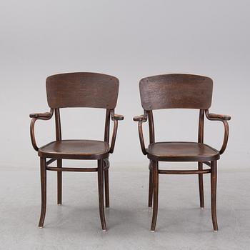 A pair of Thonet armchairs from the early 20th century.