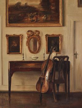 Carl Holsoe, Interior with cello.
