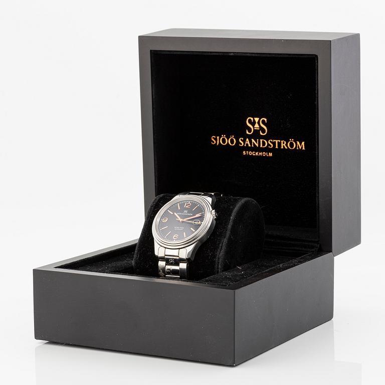 Sjöö Sandström, Royal Steel Classic II, armbandsur, 41 mm.