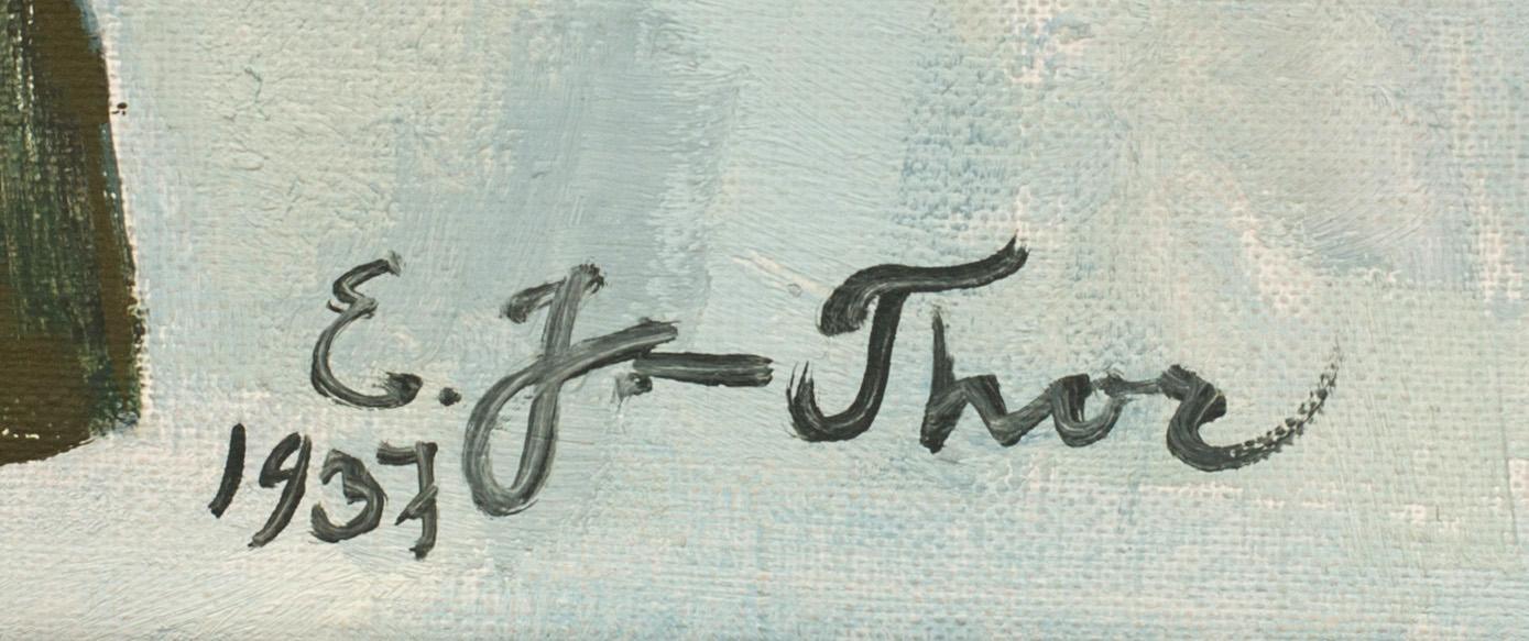 EMIL JOHANSON-THOR, oil on canvas signed and dated 37.