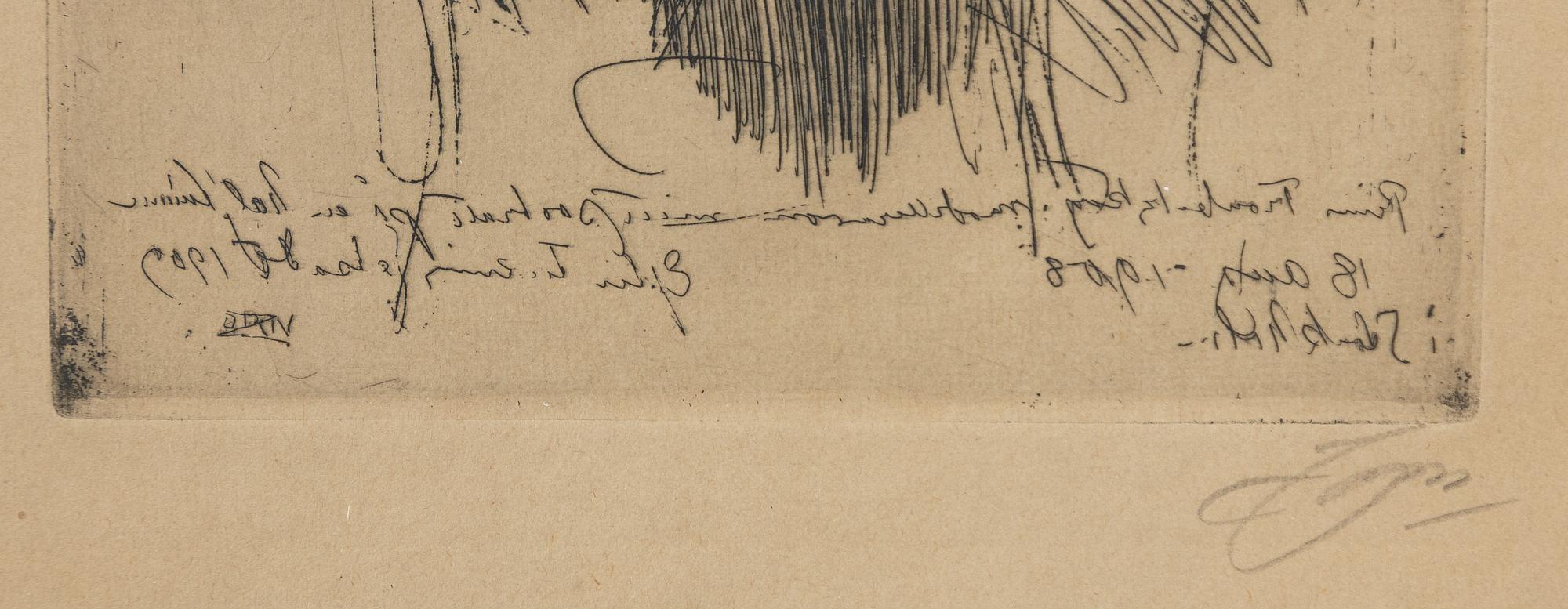 Anders Zorn, "Prins Paul Troubetzkov II".