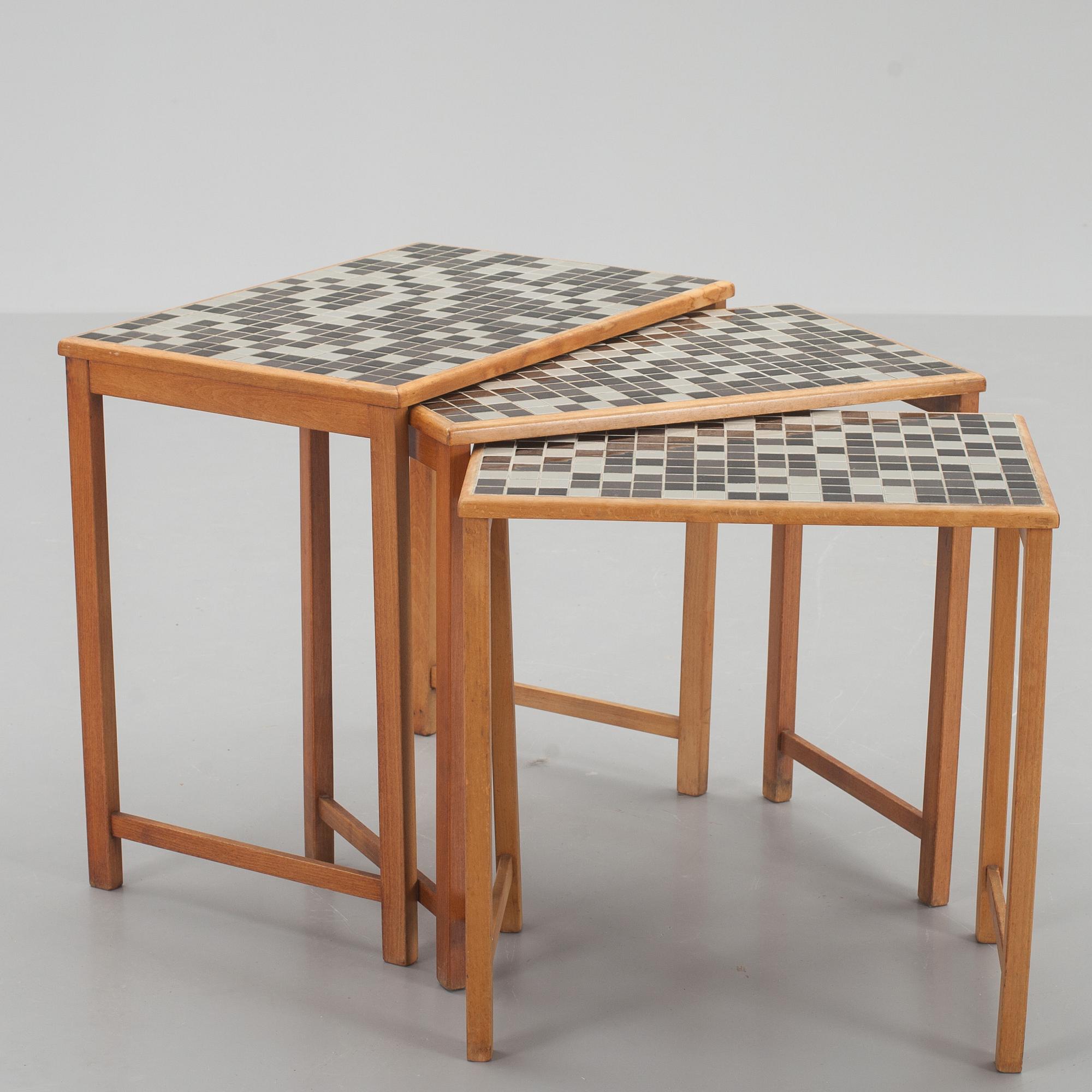 SATSBORD, 3-delat, 1900-talets mitt.