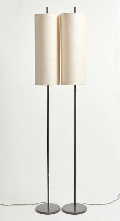 Arne Jacobsen, a pair of "Royal" floor lights, Louis Poulsen, Denmark, probably 1960's.