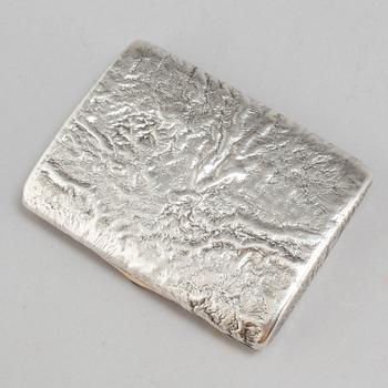 A parcel gilt samorodok low-grade silver cigarette case by Vladimir Gordon S.t Petersburg.