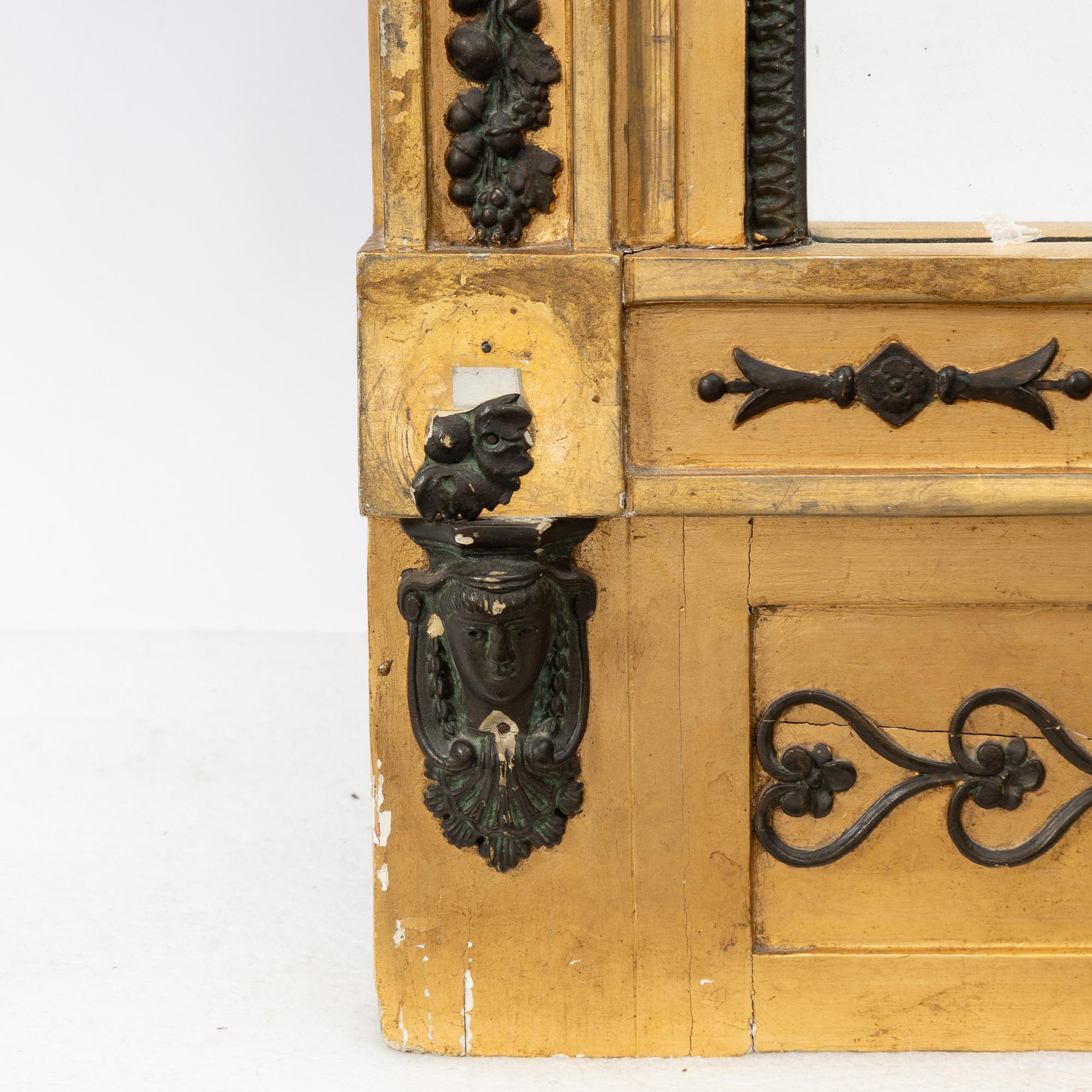 Mirror, by Jonas Frisk (mirror manufacturer in Stockholm 1805-1824), Empire.