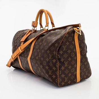 Louis Vuitton, a Monogram Canvas 'Keepall 55 Bandoulière' weekend bag.