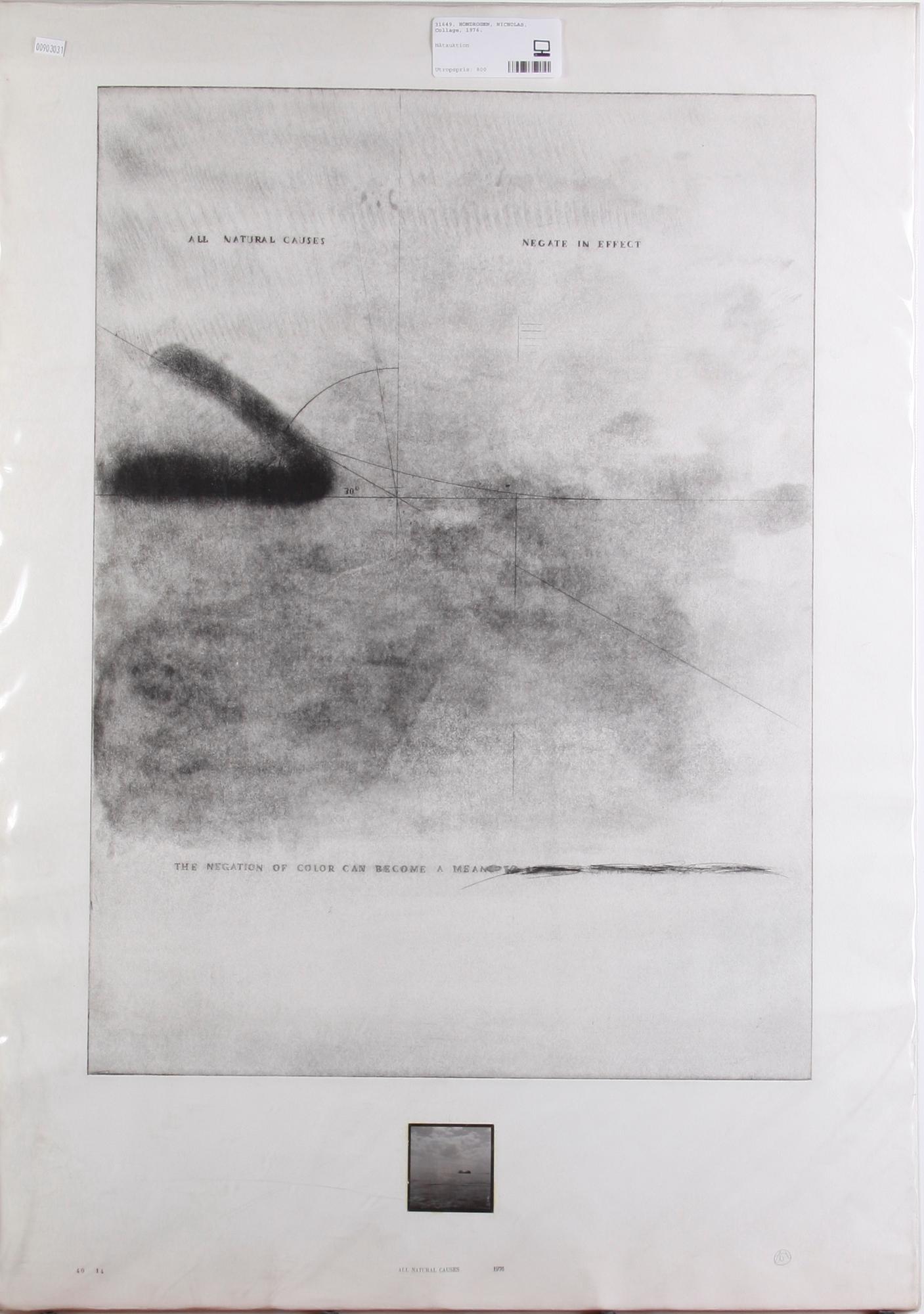 HONDROGEN, NICHOLAS. Collage, 1976.