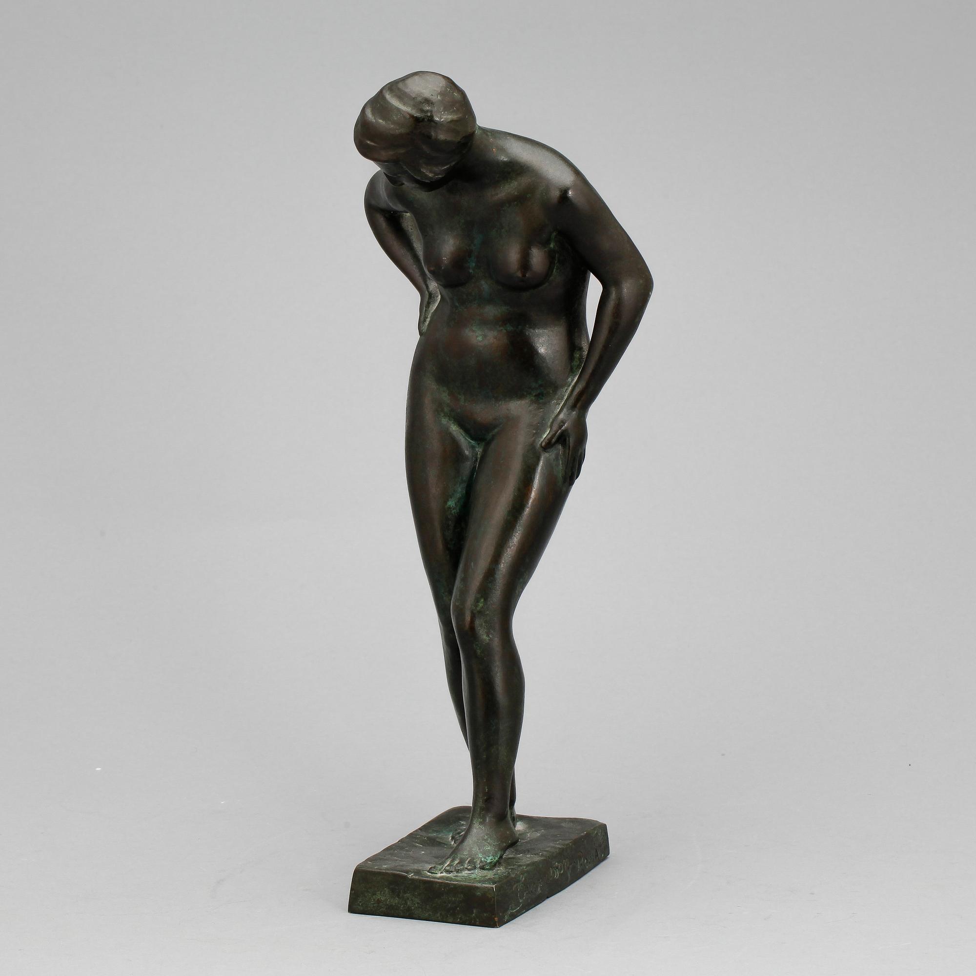 OSCAR JOHANNESSON, skulptur brons, signerad.