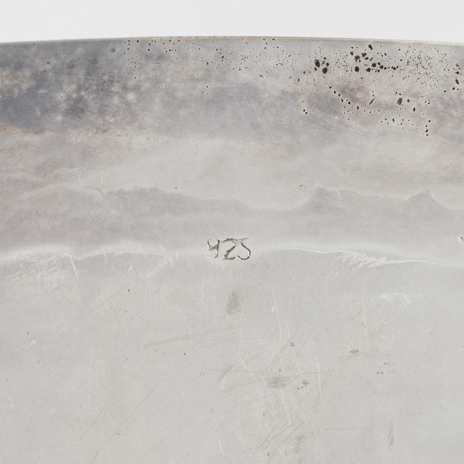 A Peruvian Sterling Silver Creamer, Sugar Box and Tray, 1950s.