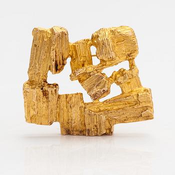 Björn Weckström,  14K gold brooch "Drift wood". Lapponia 1973.