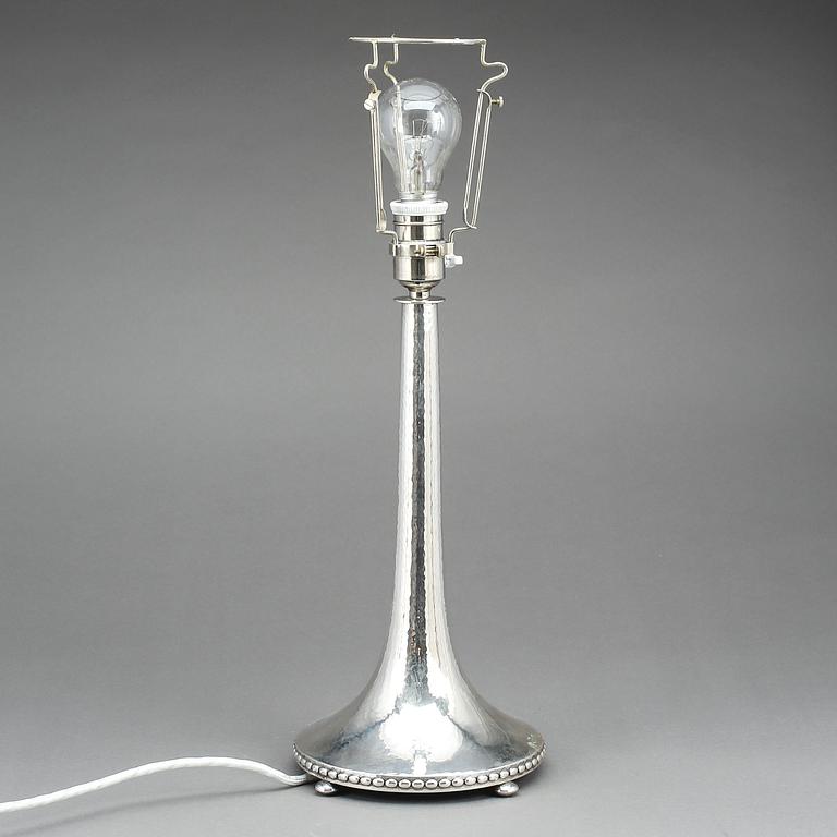 BORDSLAMPA, silver, C.G Hallberg, Stockholm 1924.