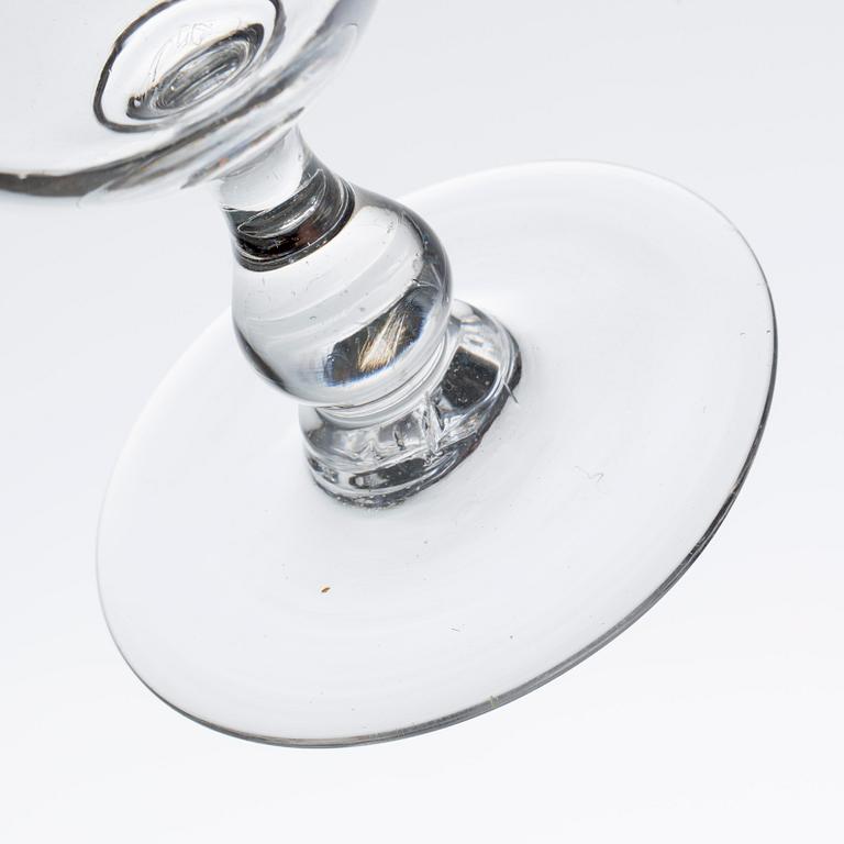 VINGLAS, glas, 12 st. 1800-tal.