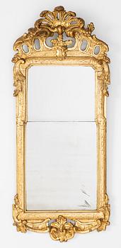 Niclas Falkengren, a gilt Rococo mirror, Jönköping (active 1776-1813), signed NFG.