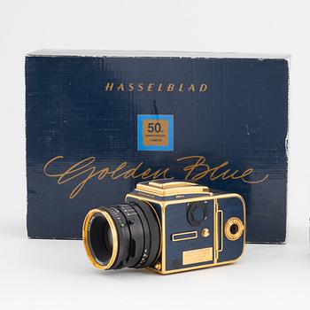 Hasselblad 503CX, 'Golden Blue', 50:års jubileumsmodell, no. 407.