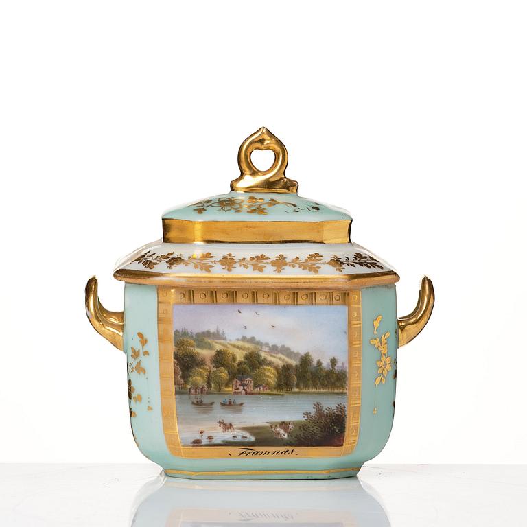Tete a Tete, porslin. Frankrike, Paris, senempire, 1800-tal.