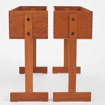 Hans-Agne Jakobsson, a pair of flower stands, cabinetmaker Bertil Johansson Markaryd, 1950-60s.