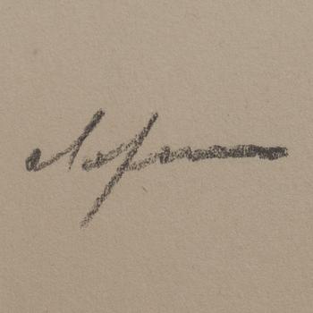 PIERRE OLOFSSON, färglitografi, signerad med dedikation, epreuve   d´artiste.