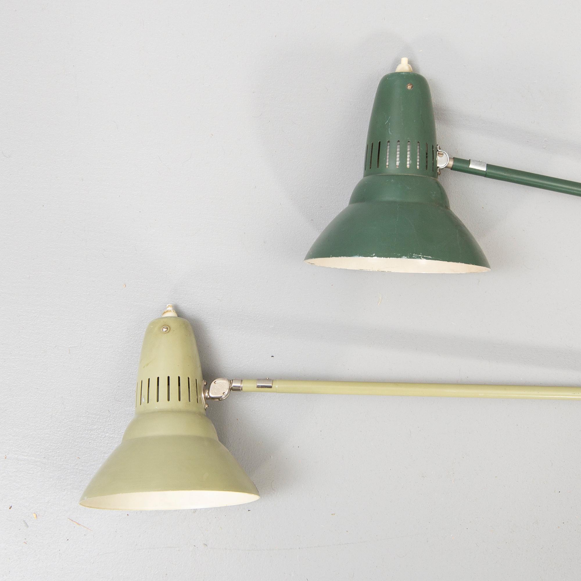 Kontorslampor 2 st Asea 1900-talets mitt.