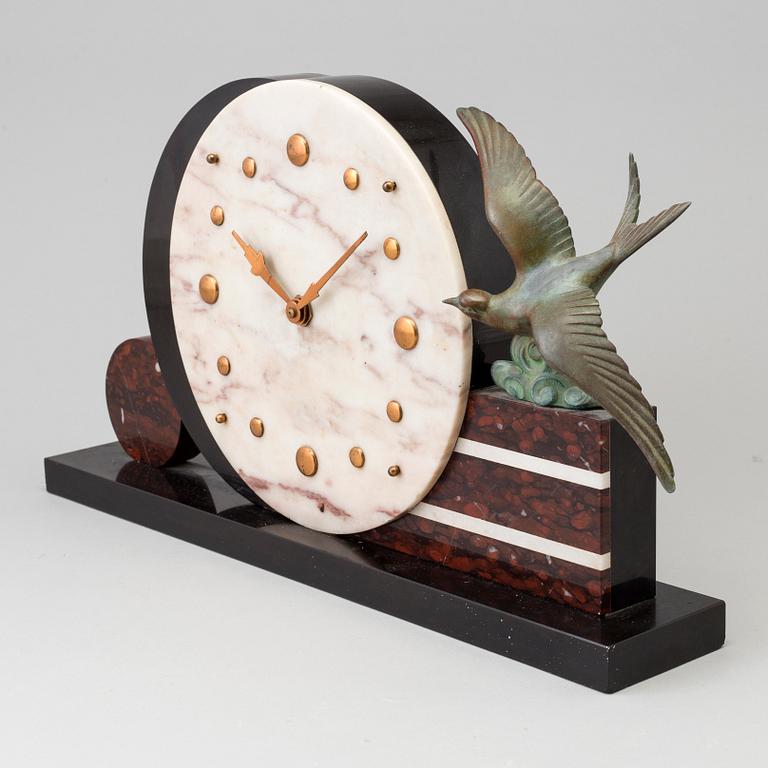 An art decó table watch, 1930s.