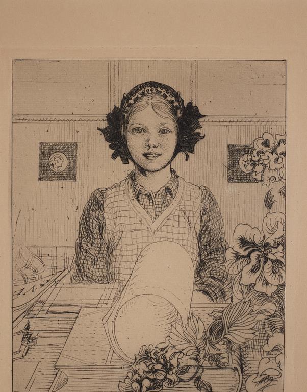Carl Larsson, "Ung flicka".