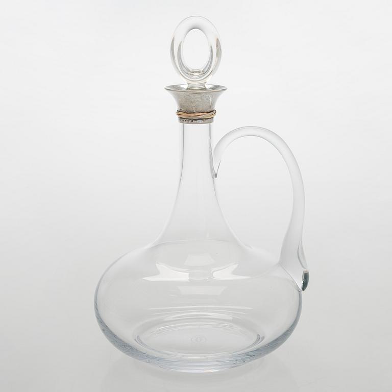 Cartier, karahvi, lasi ja sterlinghopea, Ranska 1900-luvun loppu.