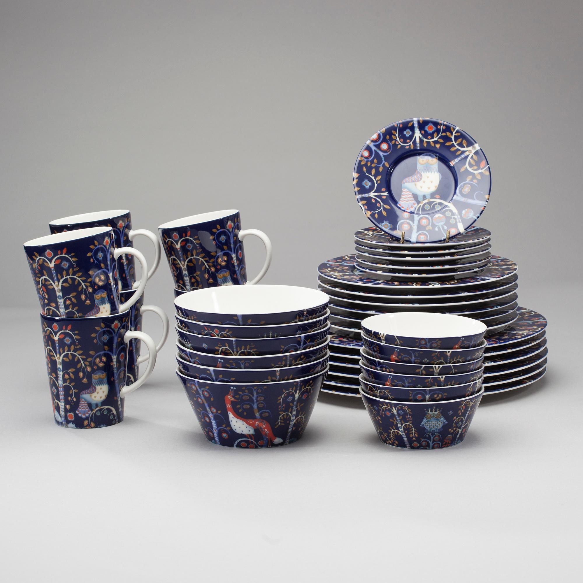 SERVIS, 36 delar, porslin, "Taika", Klaus Haapaniemi, Iittala, 2000-tal.