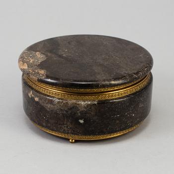 A 20th century stone box.