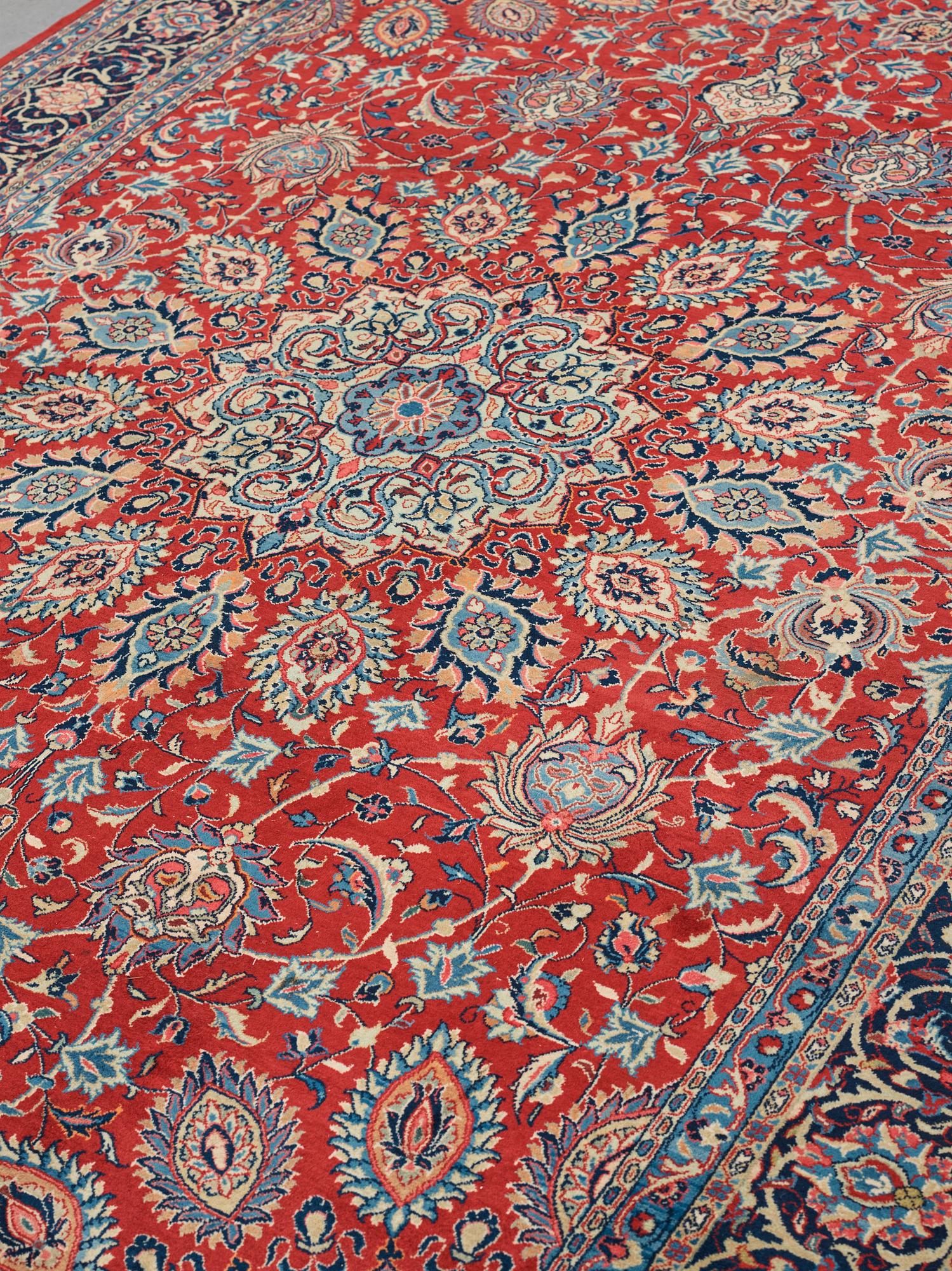A carpet, a semi-antique/an old Persian, probably a Qazvin, ca 345-349 x 251,5-253 cm.