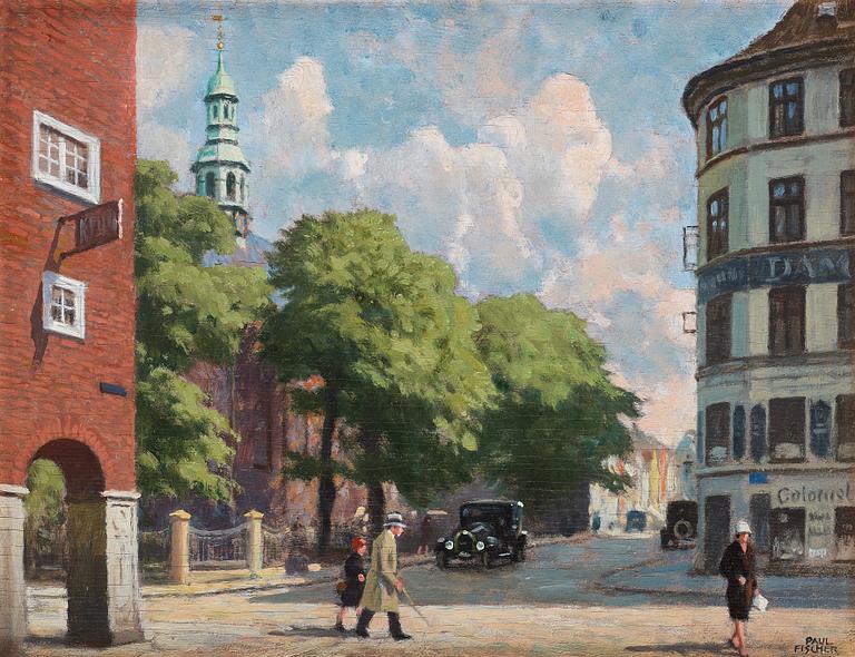 Paul Fischer, Sommardag vid Reformerta Kyrkan i Köpenhamn.