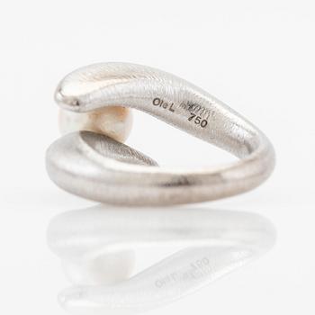 Ole Lynggaard, ring, 18k white gold with pearl.