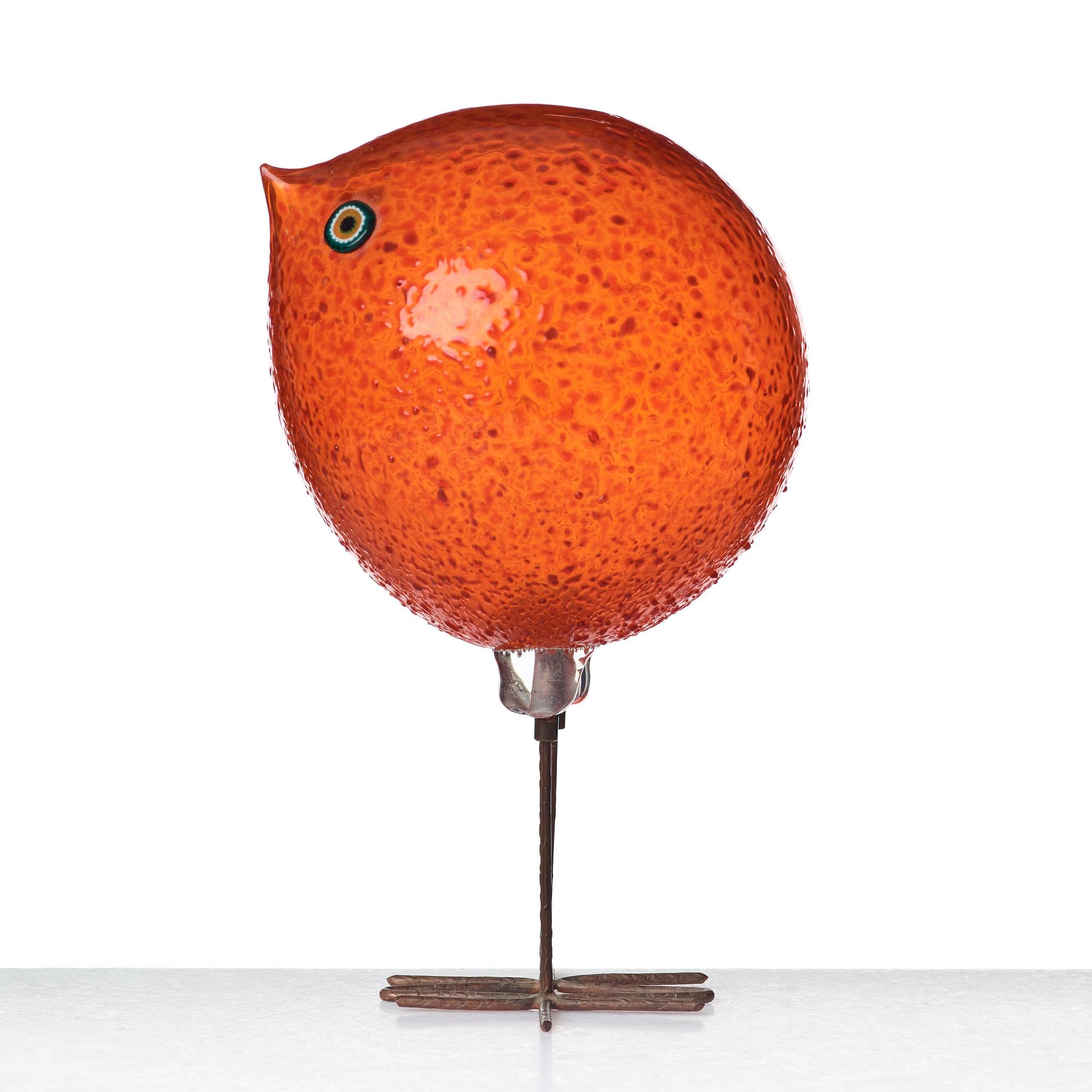 Peter Pelzel, a "Pulcino" glass bird, Vistosi, Italy 1960's.