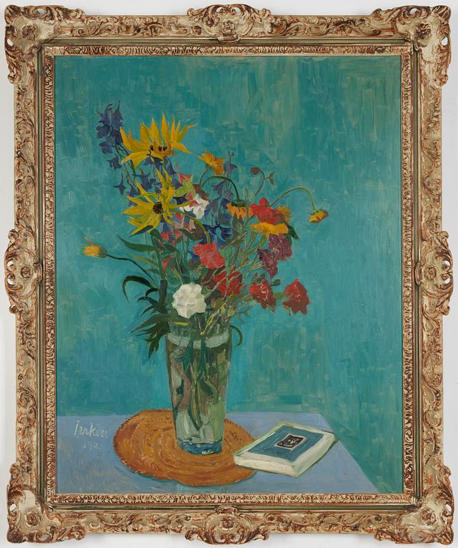 Erik Jerken, Still life with flowers.