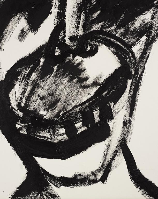 Bengt Lindström, acrylic on paper laid on canvas, certified verso by Curt Aspelin, executed in the 1970s.