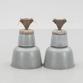INDUSTRILAMPOR, 2 st, 1900-tal.