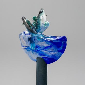 KJELL ENGMAN, a unique glass sculpture, Kosta Boda, Sweden.