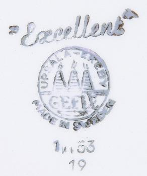 TESERVIS, 25 delar, flintgods, "Excellent" Gefle Porslinsfabrik, 1930/194-tal.