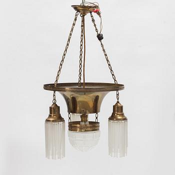 An Art Nouveau ceiling light, early 20th Century.